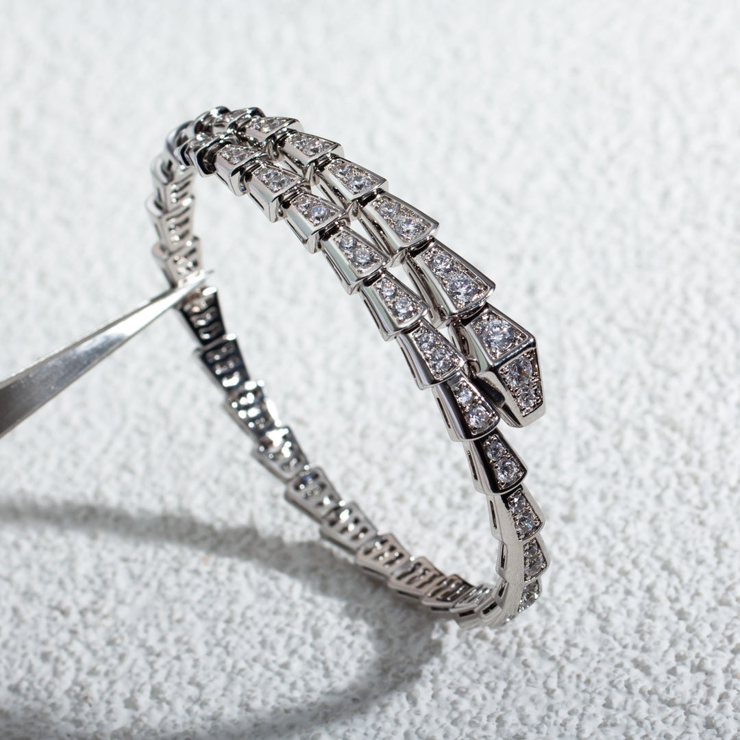 [baslovejewels]SERPENTI BRACELET 6MM SILVER DIAMOND