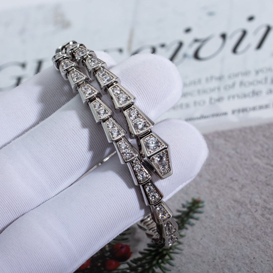 [baslovejewels]SERPENTI BRACELET 6MM SILVER DIAMOND