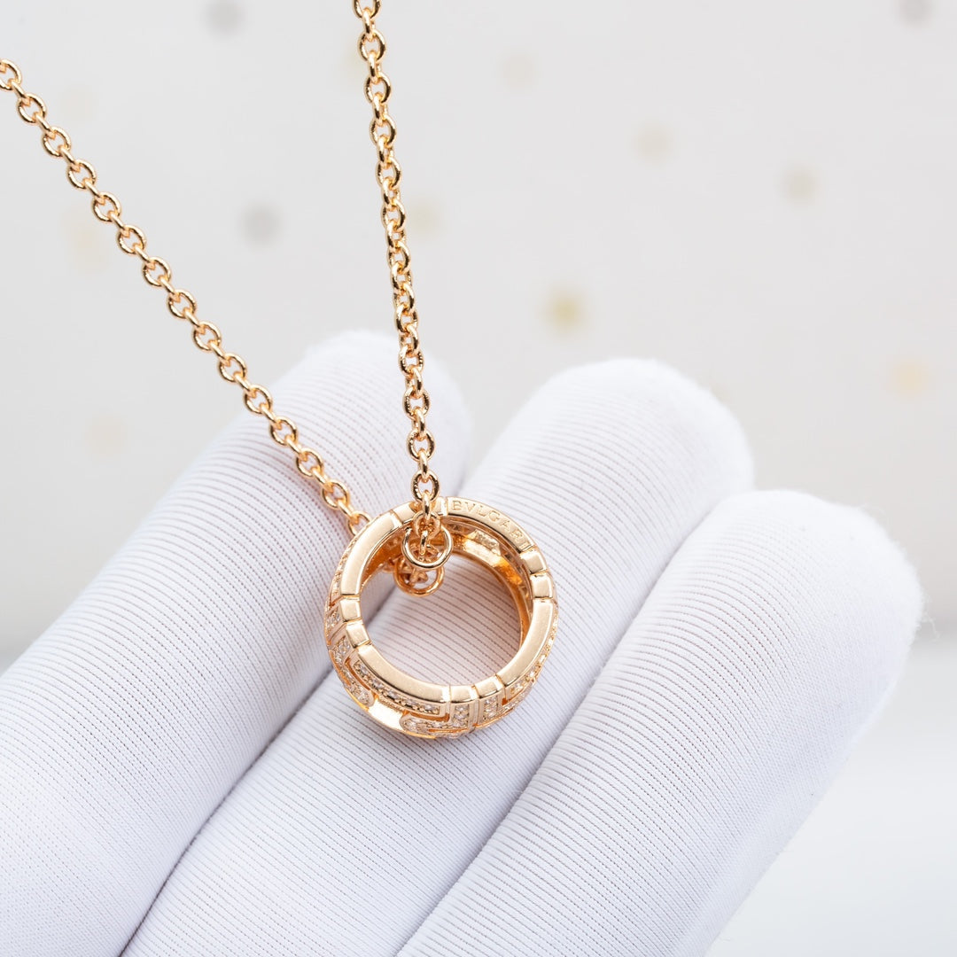 [baslovejewels]PARENTESI NECKLACE PINK GOLD DIAMOND