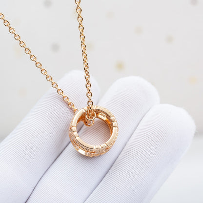 [baslovejewels]PARENTESI NECKLACE PINK GOLD DIAMOND