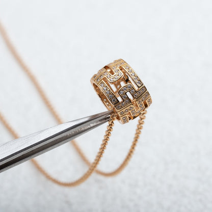 [baslovejewels]PARENTESI NECKLACE PINK GOLD DIAMOND