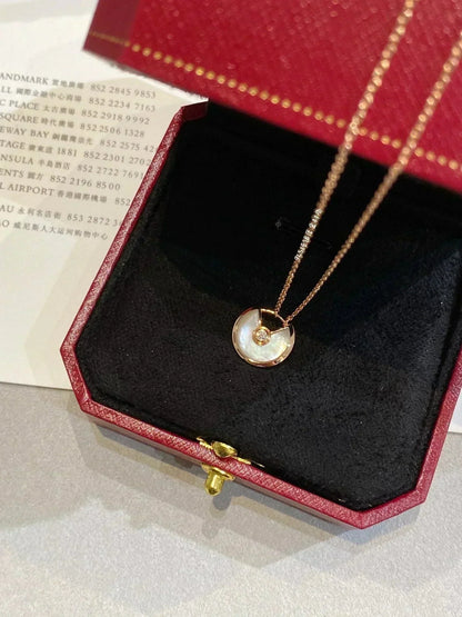 [baslovejewels]AMULETTE ROSE GOLD MOP NECKLACE