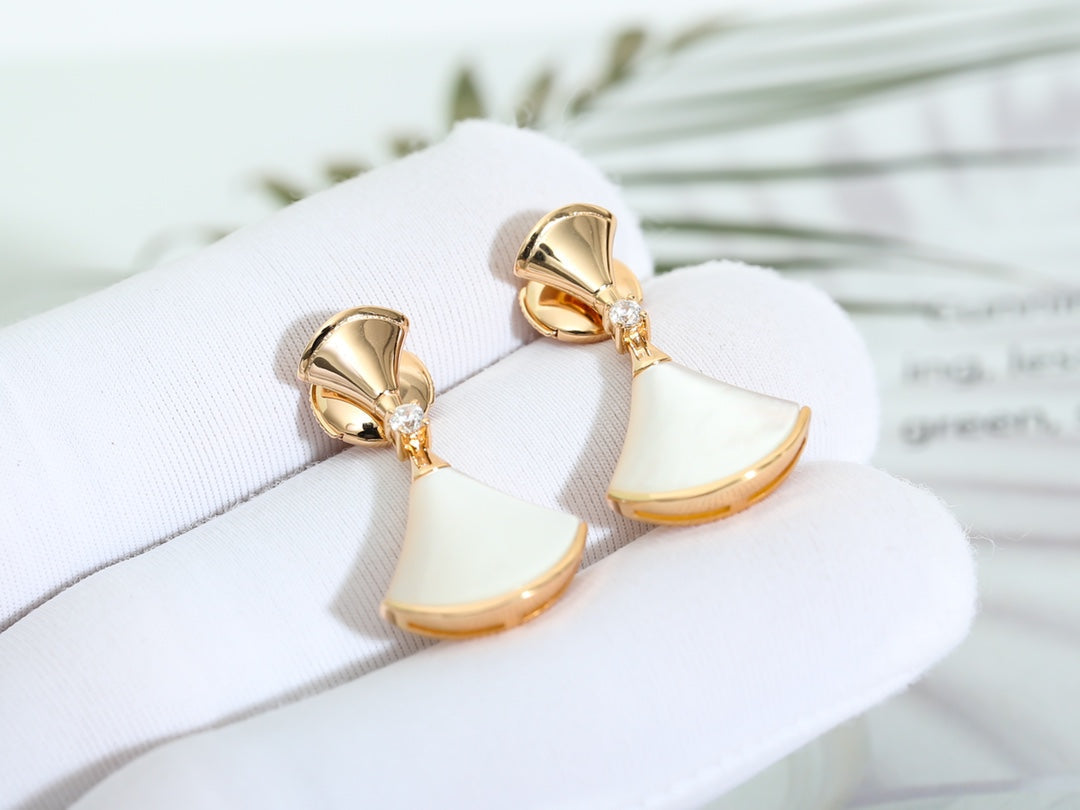 [baslovejewels]DREAM MOP PINK GOLD EARRINGS
