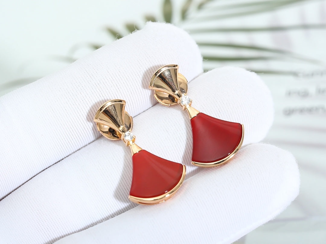 [baslovejewels]DREAM Carnelian PINK GOLD EARRINGS