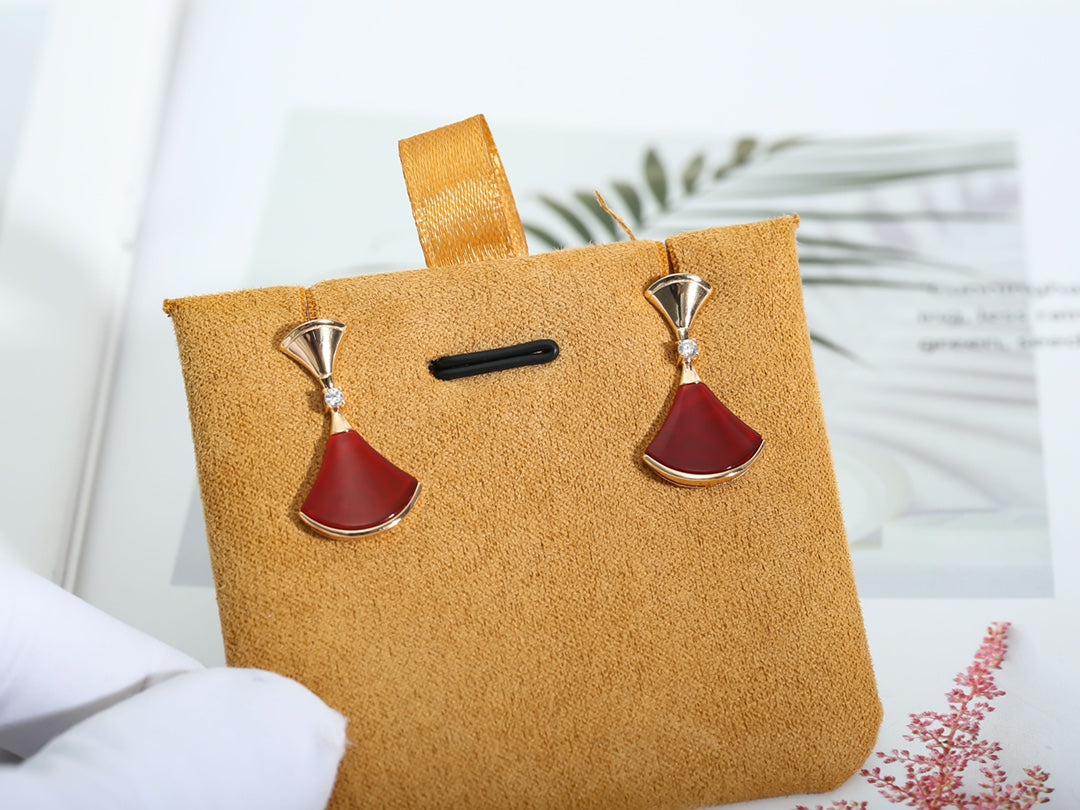 [baslovejewels]DREAM Carnelian PINK GOLD EARRINGS