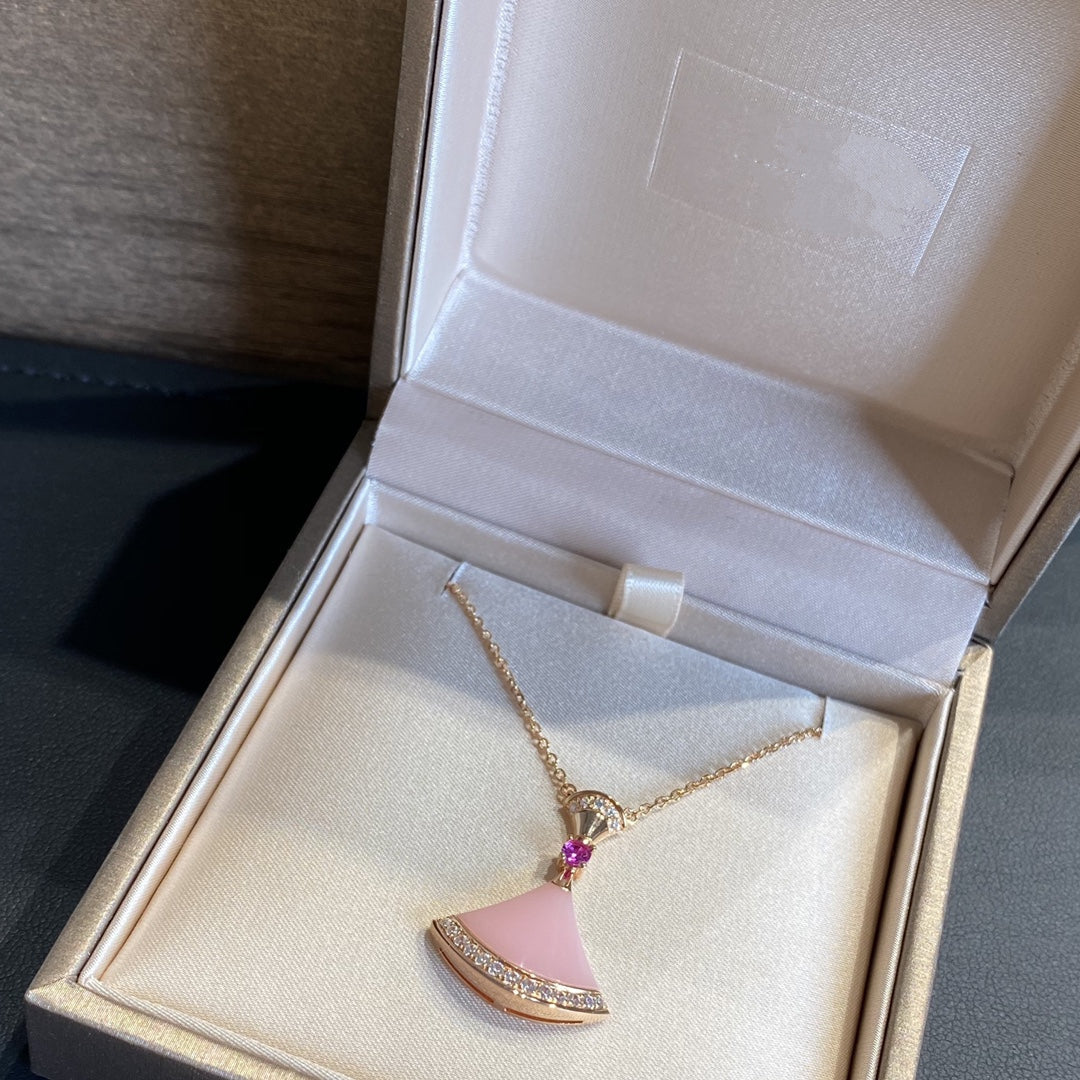 [baslovejewels]DREAM NECKLACE PINK OPAL