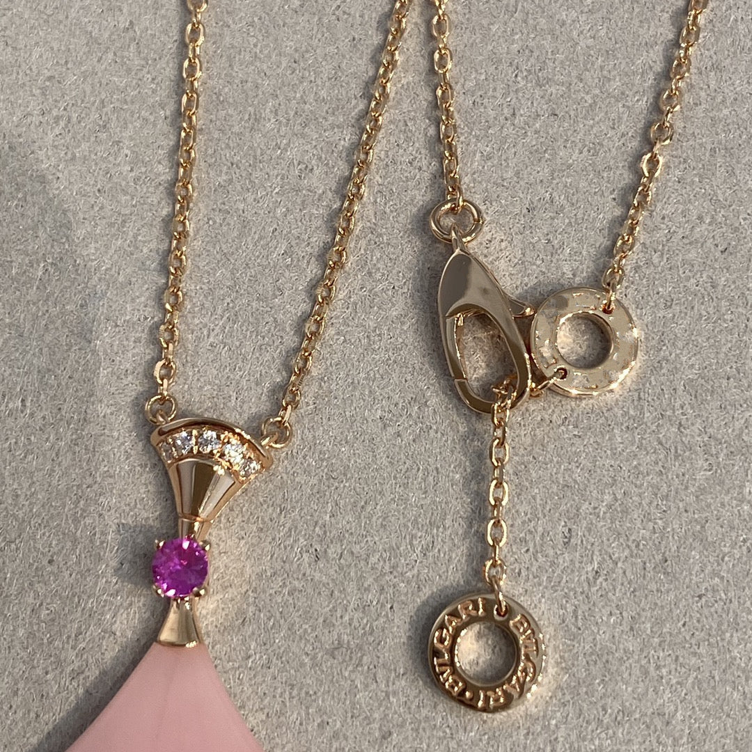 [baslovejewels]DREAM NECKLACE PINK OPAL