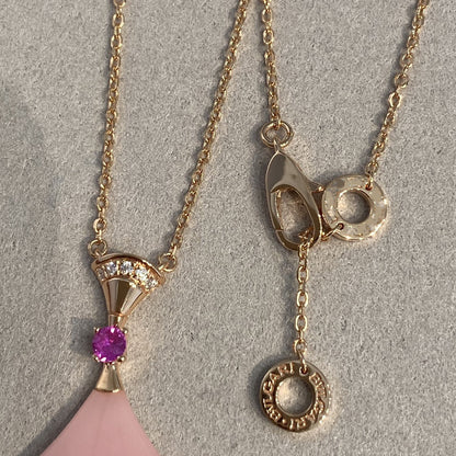 [baslovejewels]DREAM NECKLACE PINK OPAL