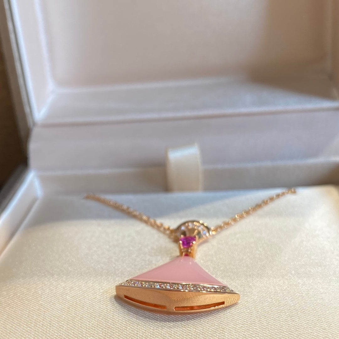 [baslovejewels]DREAM NECKLACE PINK OPAL