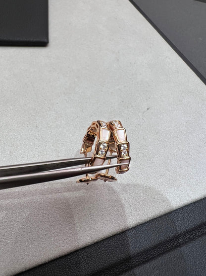 [baslovejewels]SERPENTI MOP PINK GOLD EARRINGS