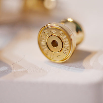 [baslovejewels]MINI POP H GOLD EARRINGS GREY