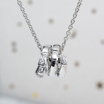 [baslovejewels]SERPENTI SILVER NECKLACE DIAMOND