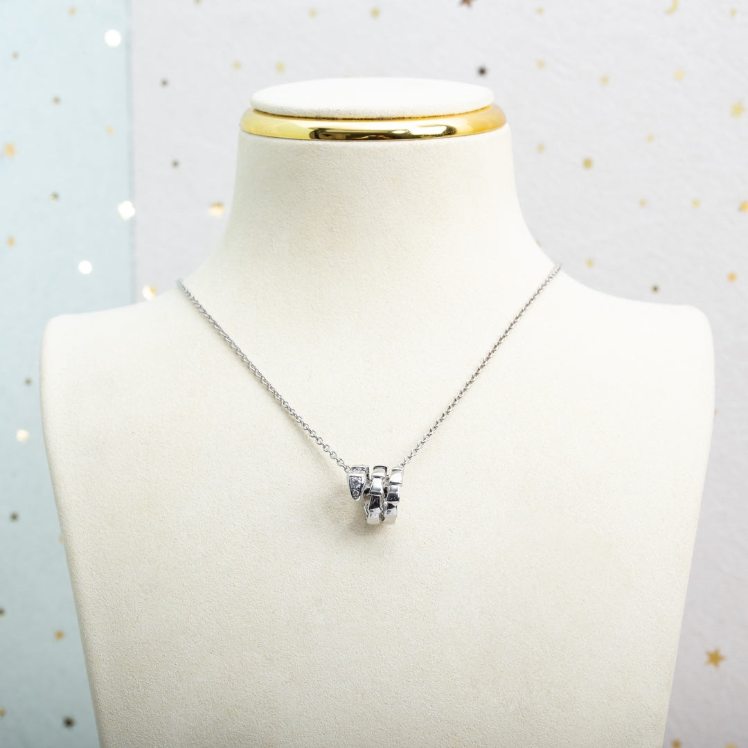 [baslovejewels]SERPENTI SILVER NECKLACE DIAMOND