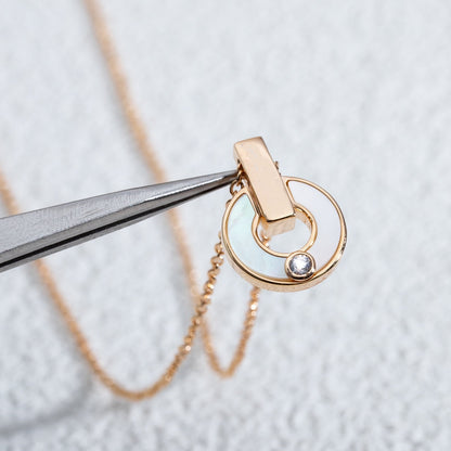 [baslovejewels]GARI NECKLACE PINK GOLD MOP