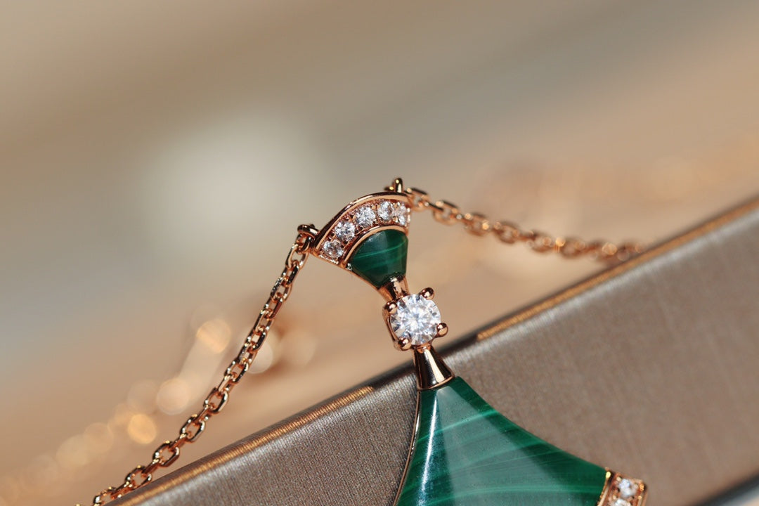 [baslovejewels]DREAM NECKLACE MALACHITE DIAMOND