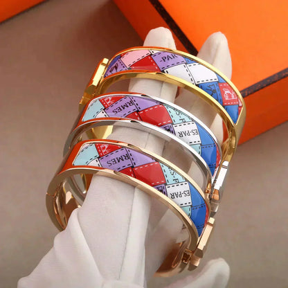 [baslovejewels]H BRACELET DOTTED BORDER 12MM