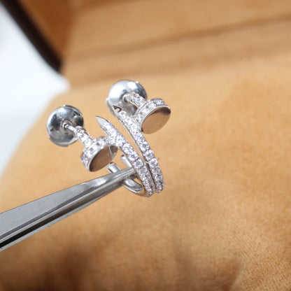 [baslovejewels]JUSTE EARRINGS 12.75MM SILVER DIAMOND