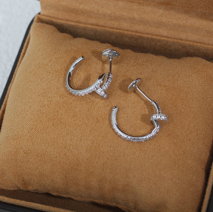 [baslovejewels]JUSTE EARRINGS 12.75MM SILVER DIAMOND