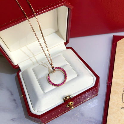 [baslovejewels]JUSTE NECKLACE GOLD RED DIAMONDS