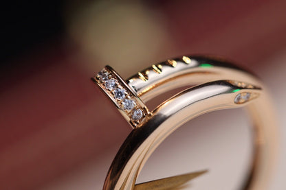 [baslovejewels]JUSTE RING 2.65MM PINK GOLD DIAMOND