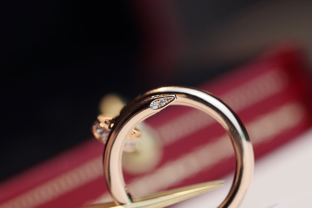 [baslovejewels]JUSTE RING 2.65MM PINK GOLD DIAMOND