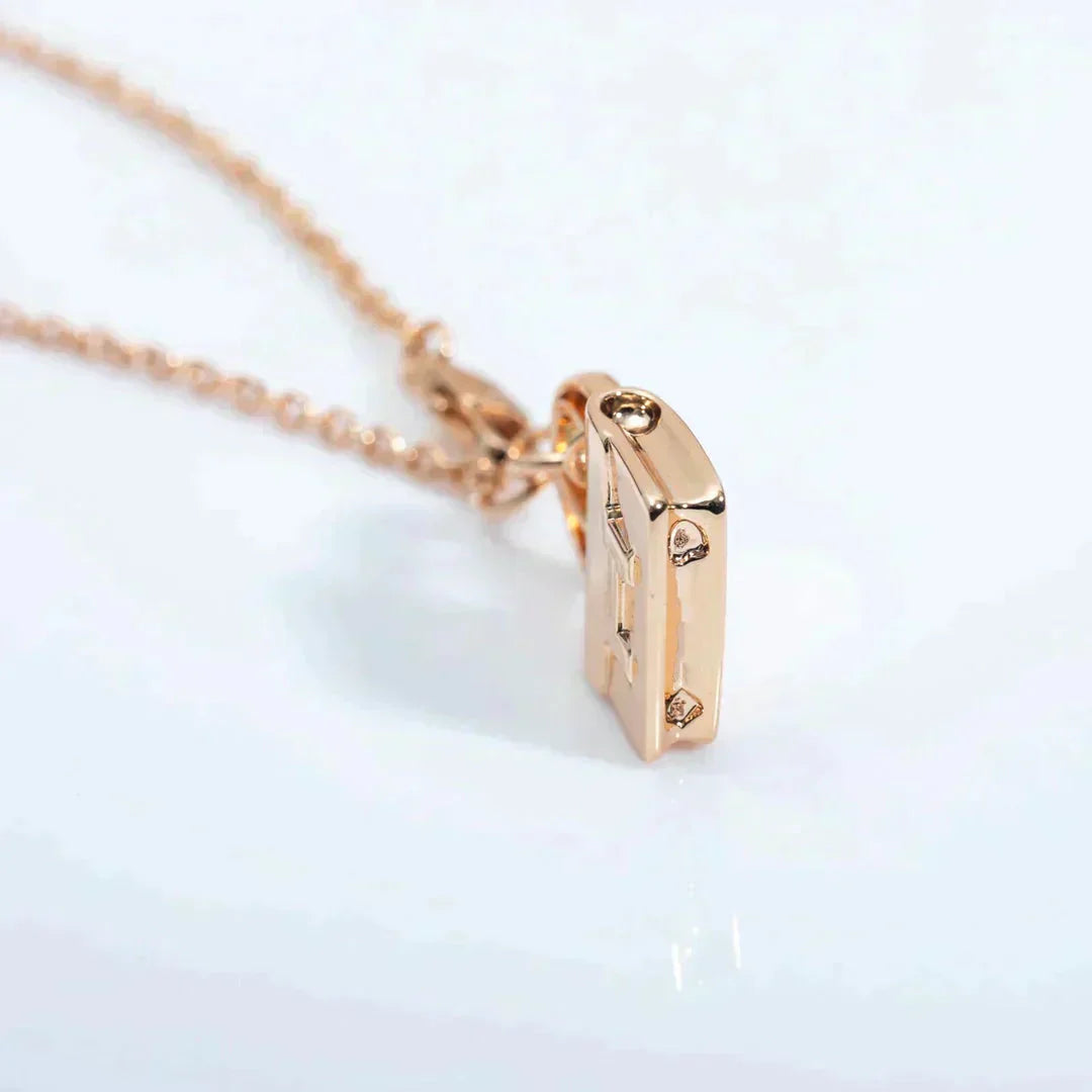 [baslovejewels]AMULETTE PEDANT ROSE GOLD NECKLACE