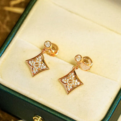 [baslovejewels]STAR DIAMONDS EARRINGS GOLD
