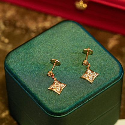 [baslovejewels]STAR DIAMONDS EARRINGS GOLD