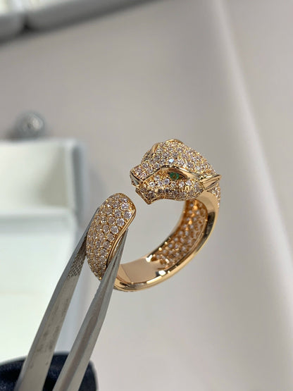[baslovejewels]PANTHERE PINK GOLD DIAMOND RING