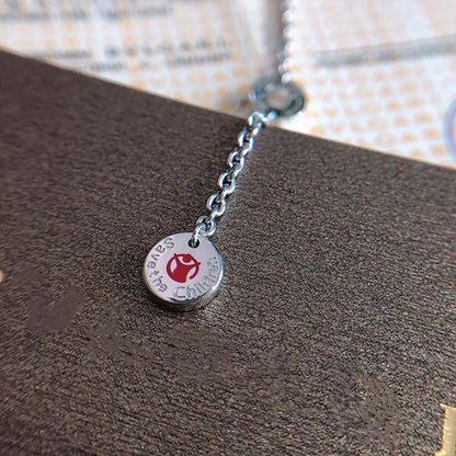 [baslovejewels]ZERO 1 BLACK CERAMIC SILVER NECKLACE