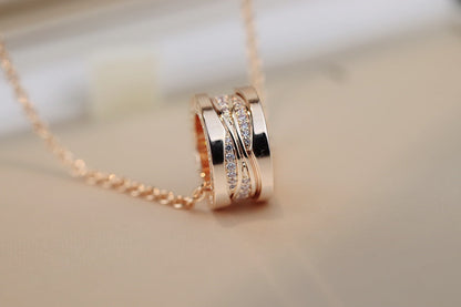 [baslovejewels]ZERO 1 PINK GOLD DIAMOND NECKLACE