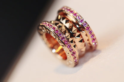 [baslovejewels]ZERO 1 ROCK PINK GOLD PINK DIAMOND NECKLACE