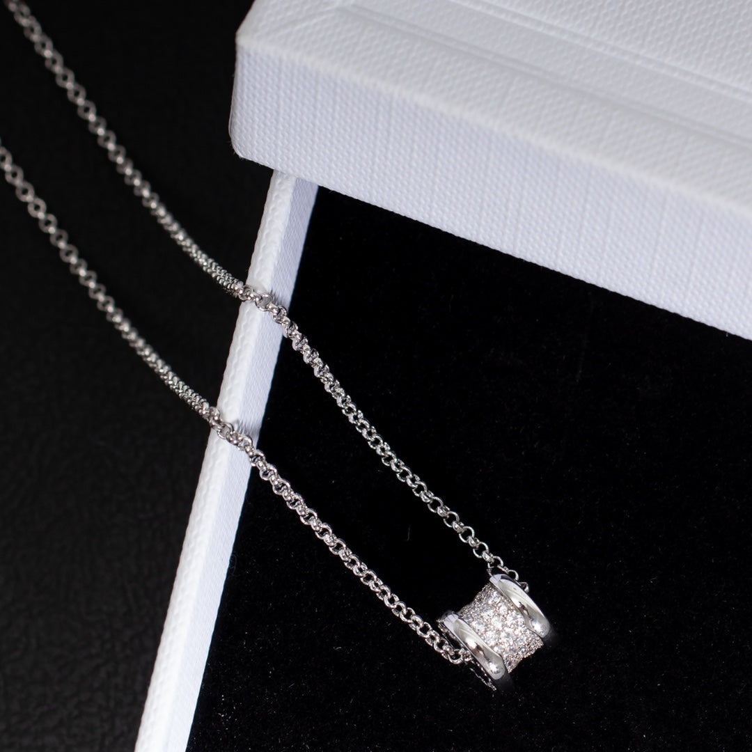[baslovejewels]ZERO 1 SILVER DIAMOND NECKLACE