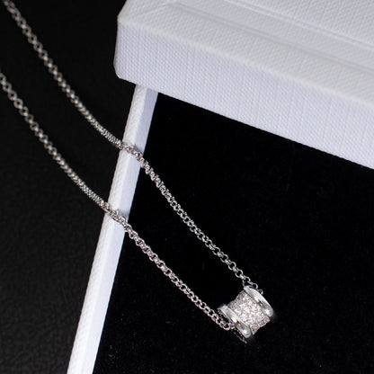 [baslovejewels]ZERO 1 SILVER DIAMOND NECKLACE