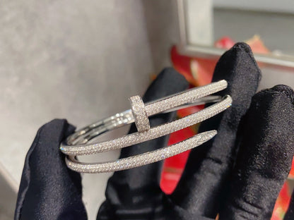 [baslovejewels]JUSTE BRACELET 3.5MM DOUBLE ROWS SILVER DIAMOND