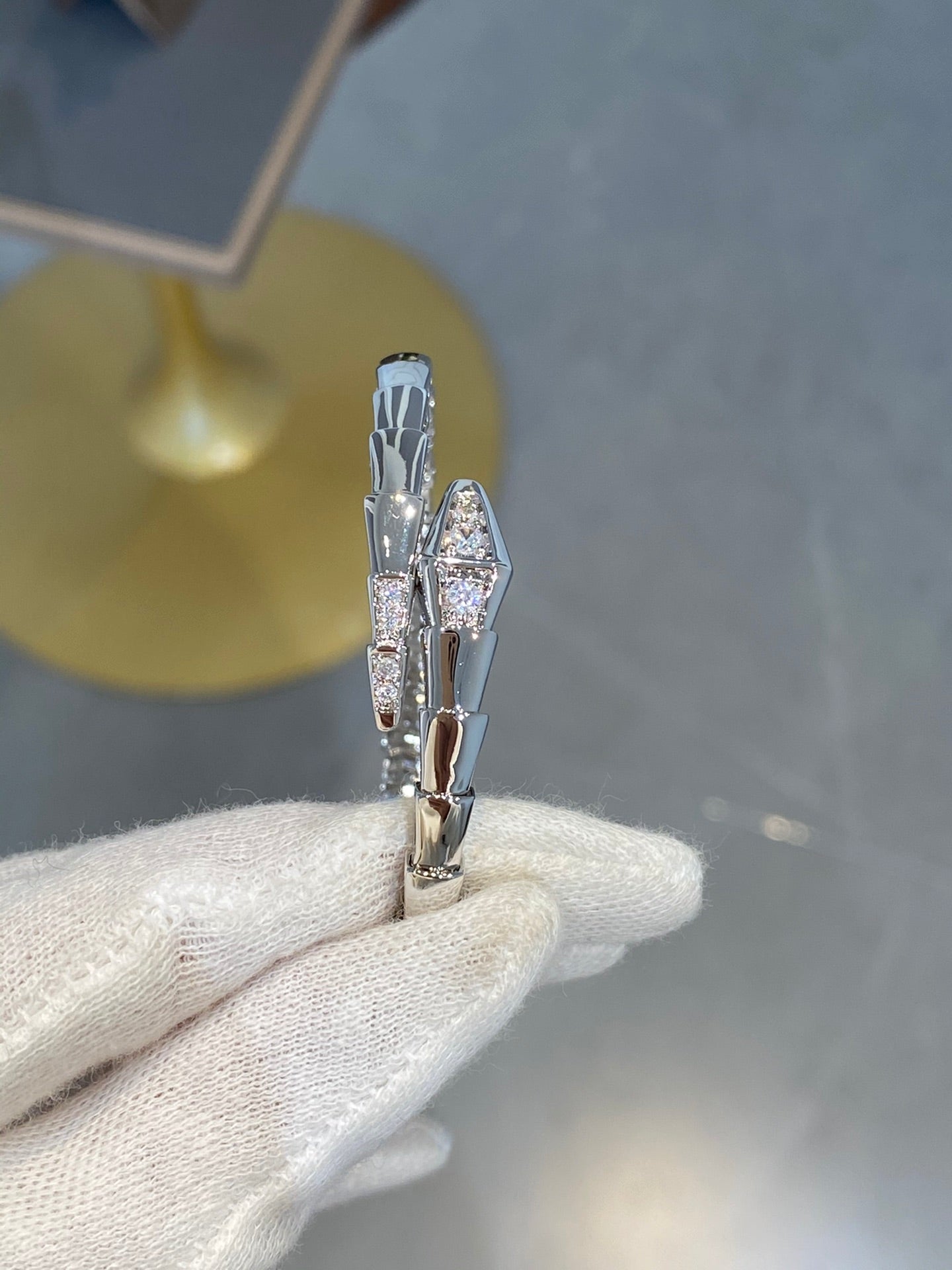 [baslovejewels]SERPENTI BRACELET DIAMONDS SILVER