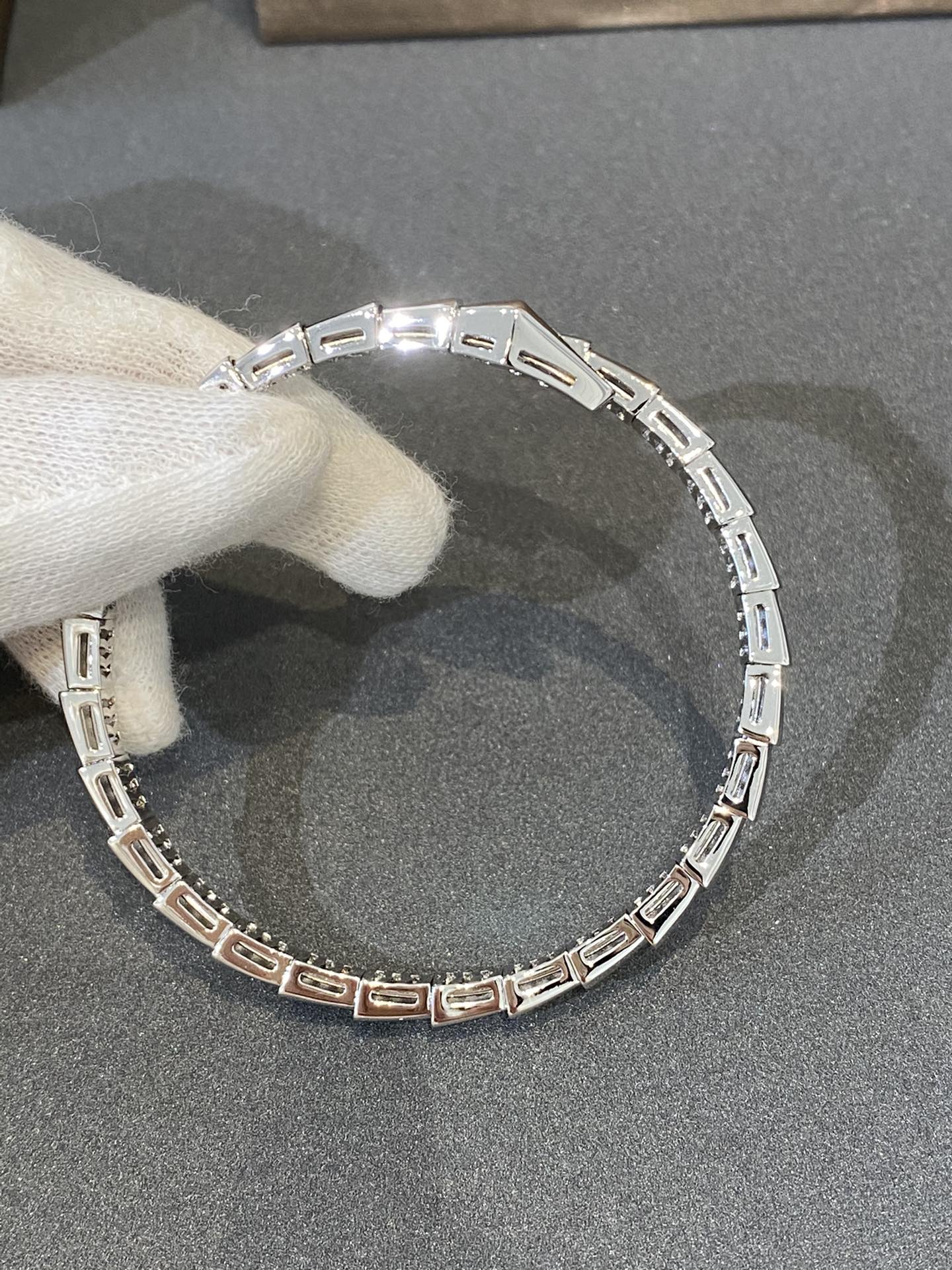 [baslovejewels]SERPENTI BRACELET DIAMONDS SILVER