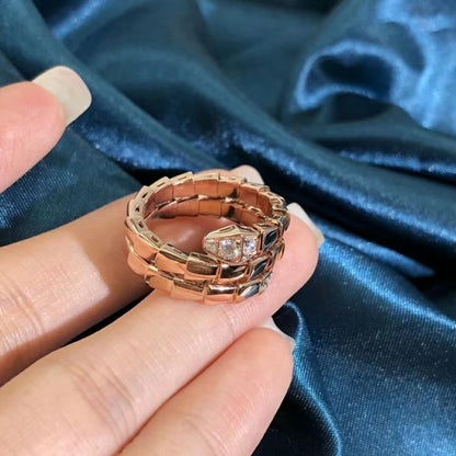 [baslovejewels]SERPENTS DOUBLE ROW DIAMOND RING