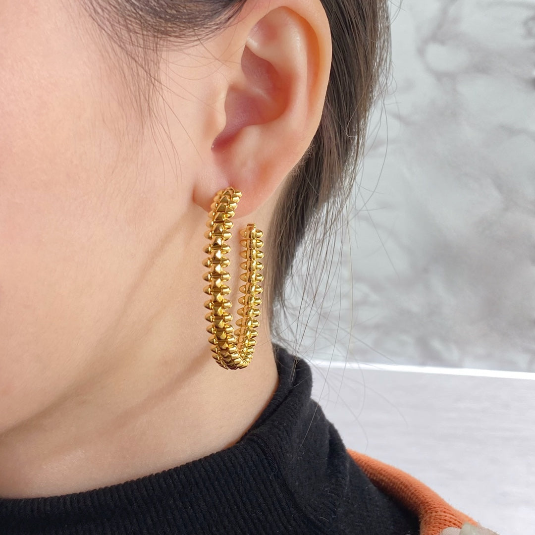 [baslovejewels]CLASH LARGE HOOP EARRINGS