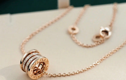 [baslovejewels]ZERO 1 PINK GOLD DIAMOND NECKLACE