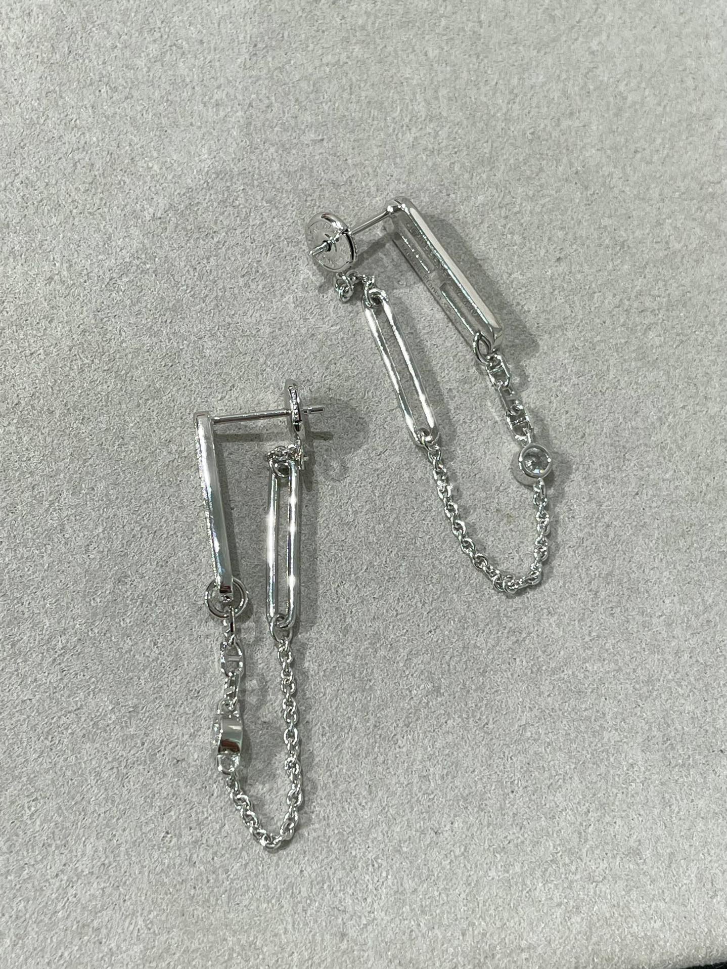 [baslovejewels]CHAINE CHAOS DIAMOND DROP EARRINGS