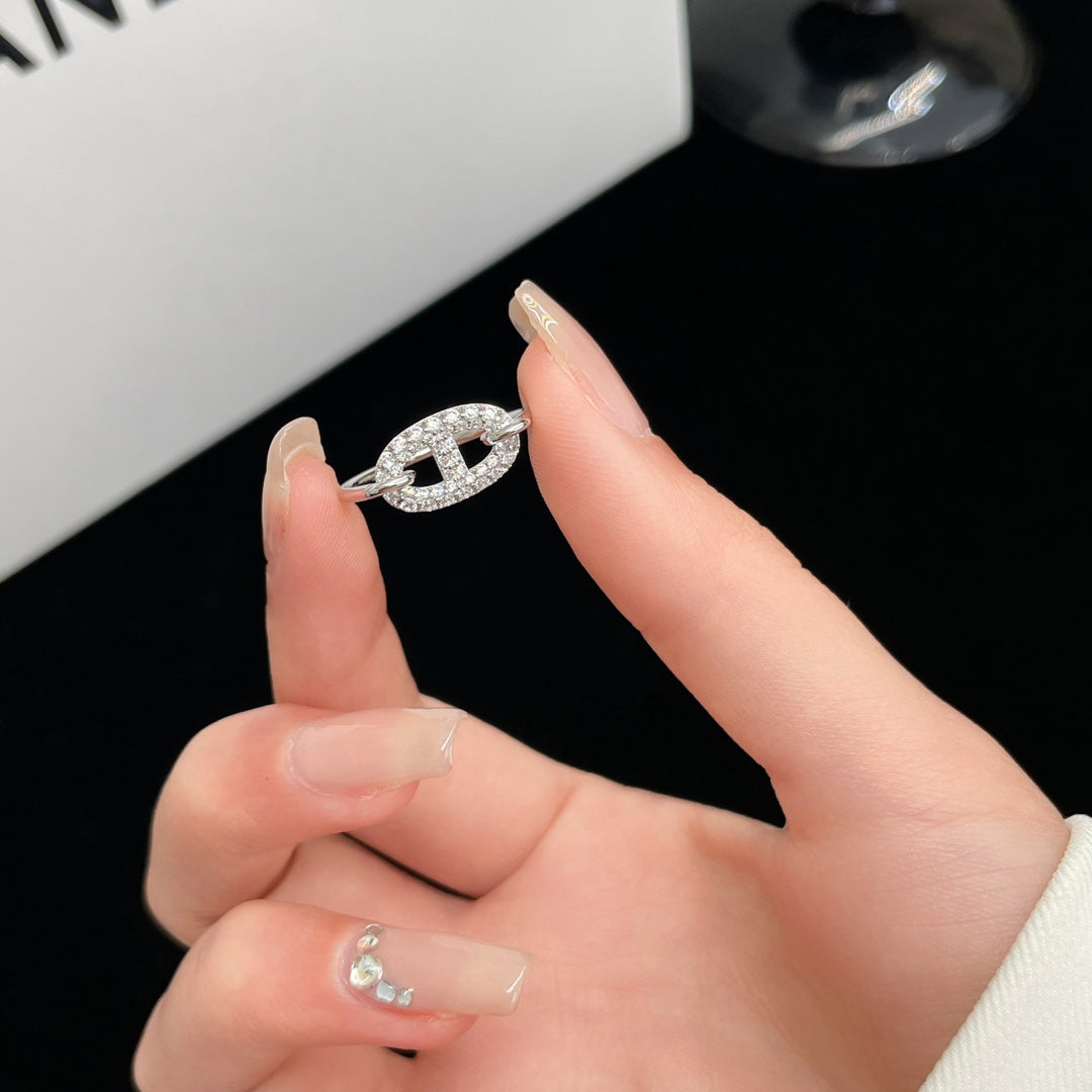 [baslovejewels]RONDE SMALL SILVER DIAMOND RING