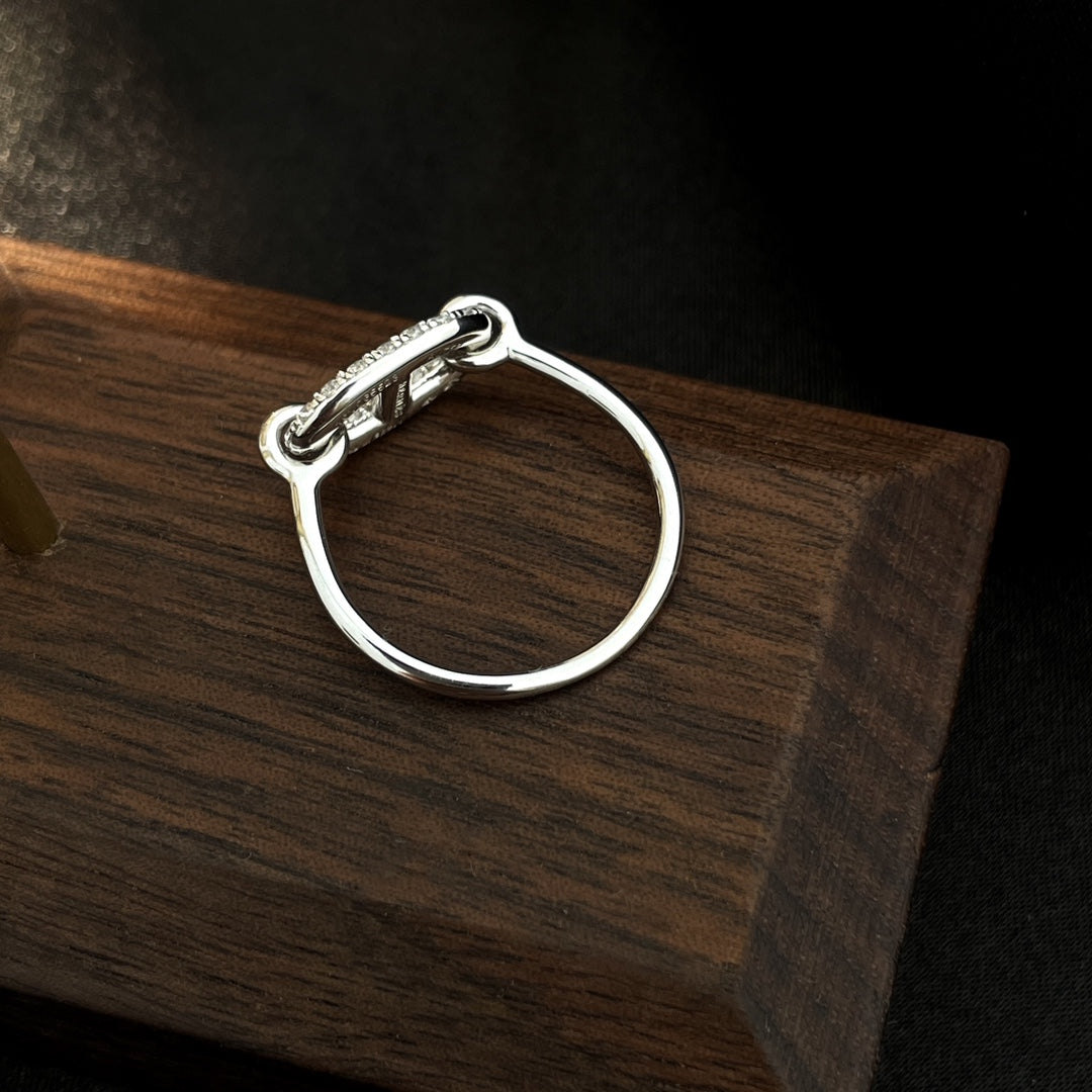 [baslovejewels]RONDE SMALL SILVER DIAMOND RING