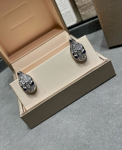 [baslovejewels]SERPENT DIAMOND STUD EARRINGS