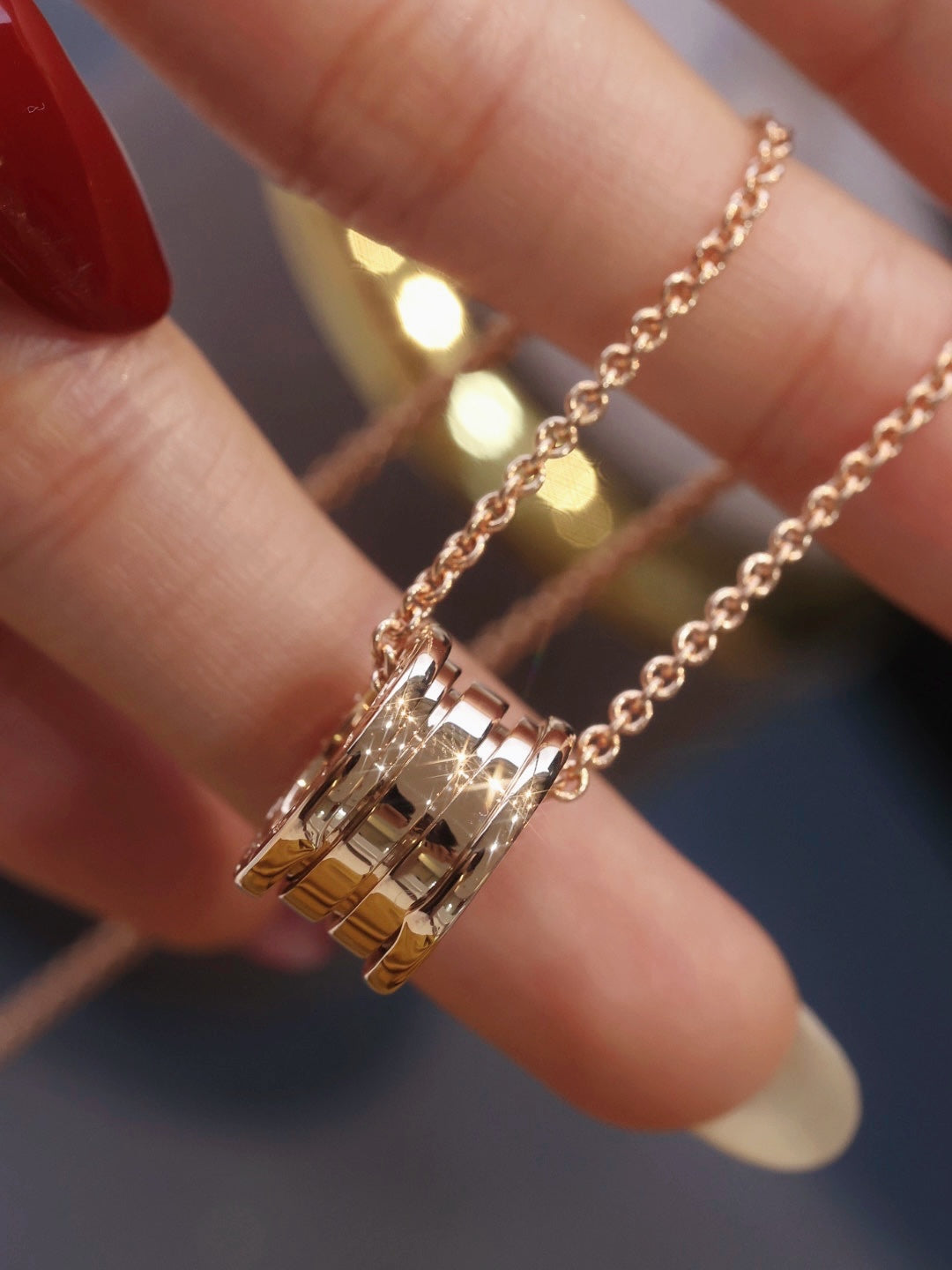 [baslovejewels]ZERO 1 PINK GOLD NECKLACE