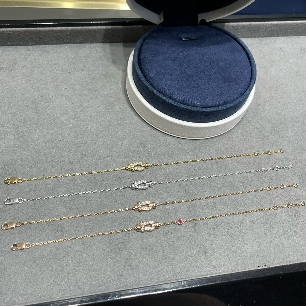 [baslovejewels]FORCE 10 DIAMOND CHAIN LINK PINK GOLD BRACELET