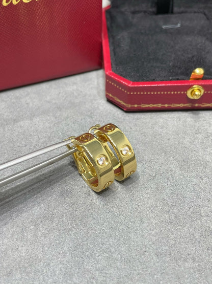 [baslovejewels]LOVE 5.5MM 1 DIAMOND EARRINGS