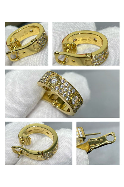 [baslovejewels]LOVE 5.5MM DIAMOND PAVED EARRINGS