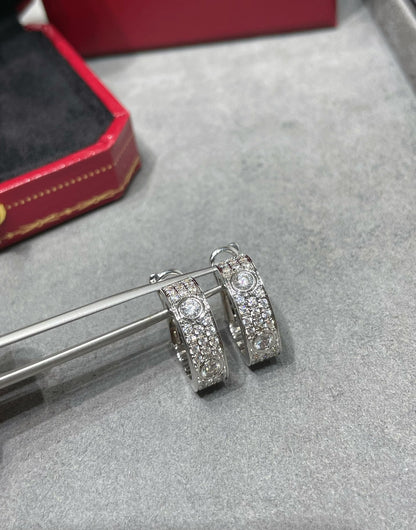 [baslovejewels]LOVE 5.5MM DIAMOND PAVED EARRINGS