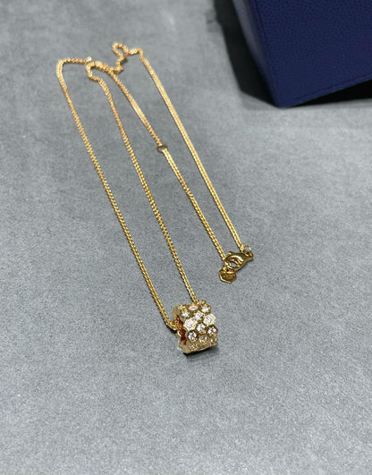 [baslovejewels]BEE LOVE DIAMOND PAVED 3 ROW NECKLACE